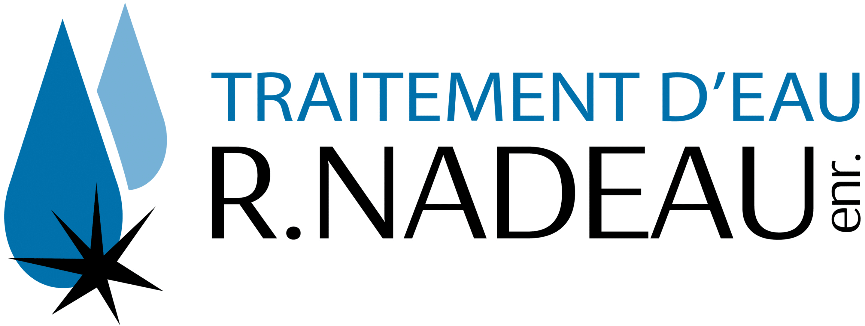 Traitement d'eau R. Nadeau, Logo, Contour blanc